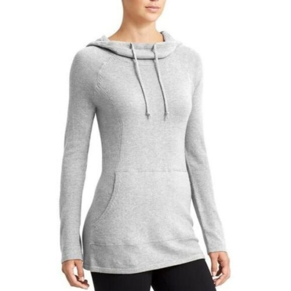 Athleta Tops - Athleta Cashmere Hooded Sweater Gray Hoodie Pullover Women's Size Medium H12048